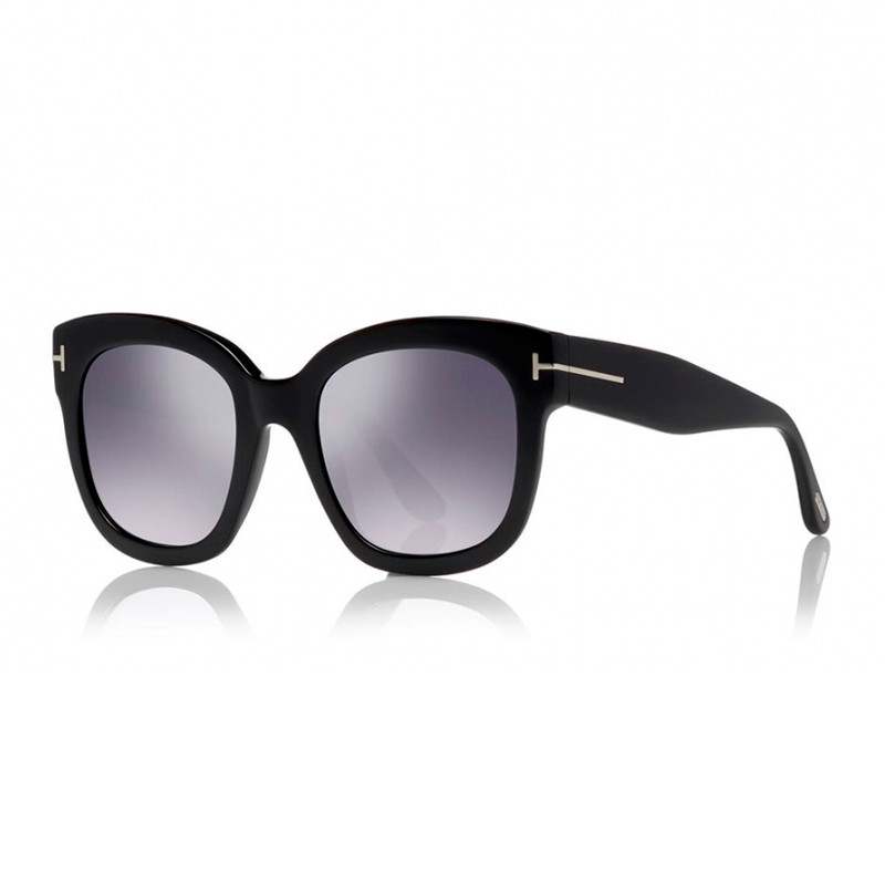 Tom Ford Eyewear Sunglasses for women BEATRIX FT0613 01C-SHINY BLACK/SMOKE MIRROR
