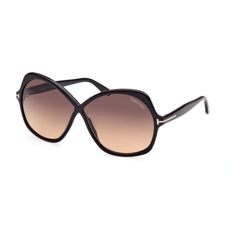 tom ford eyewear occhiali da sole da donna ft1013 rosemin 01b, nero, female