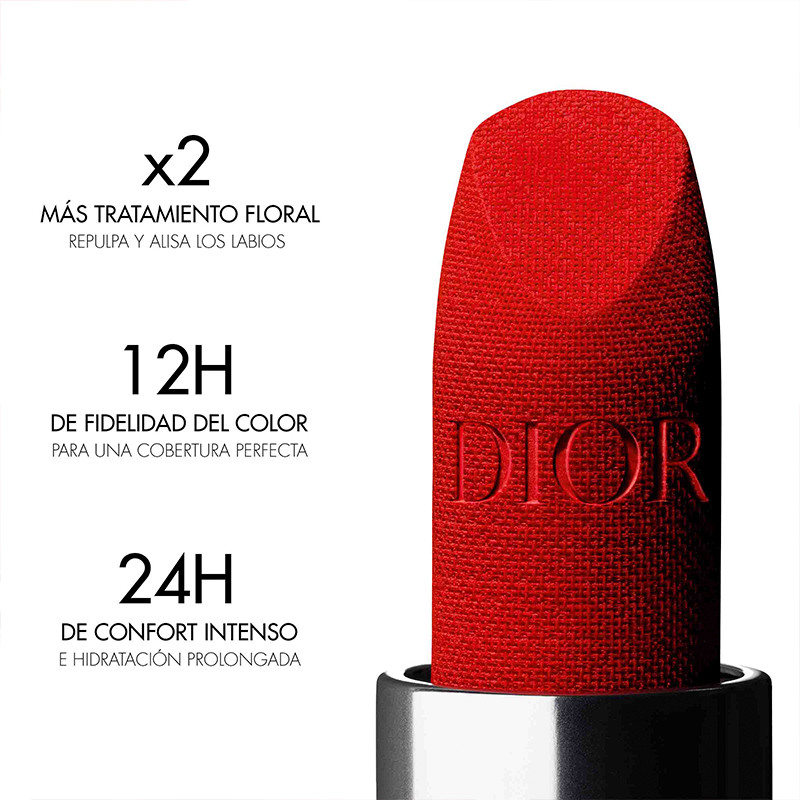 Dior ROUGE DIOR BARRA DE LABIOS - CONFORT Y LARGA DURACIÓN - TRATAMIENO FLORAL HIDRATANTE – imagen 3