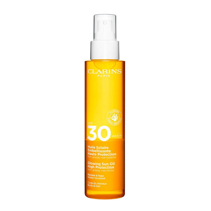 Clarins Protector Solar Cuerpo Huile Solaire Embellissante Aceite Alta Protección SPF30+