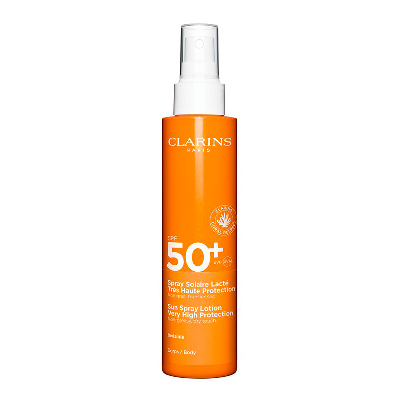 Clarins Corpo Brume Solaire Embellissante Nebbia solare ad alta protezione SPF50+