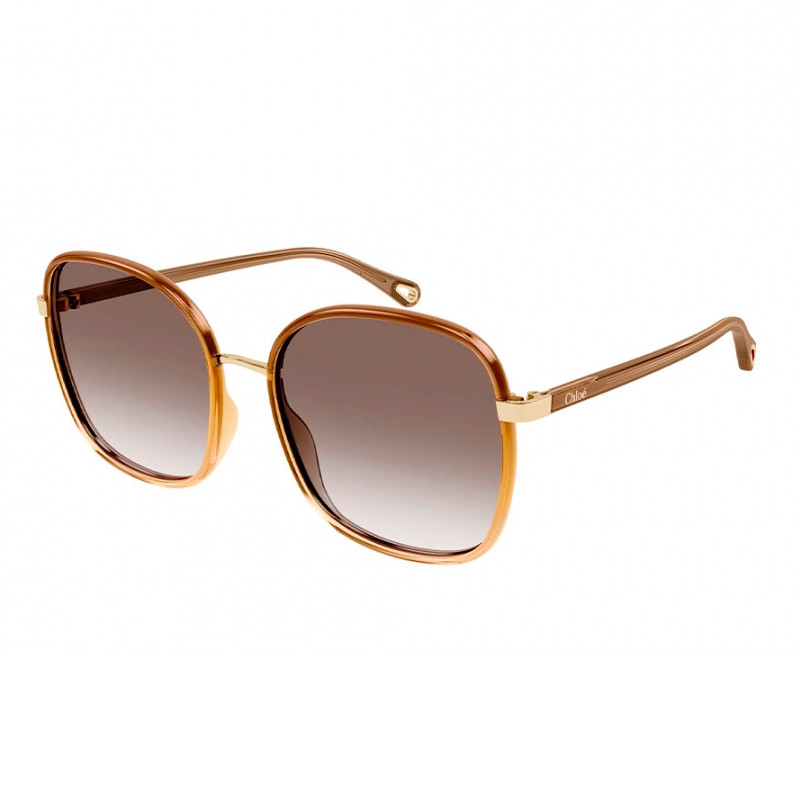 Chloe Women's Brown/Gold Sunglasses For Sunglasses Ch0031s