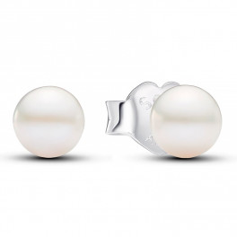 Valero Pearls Orecchini A Perno In Argento 925 Con Perle D'Acqua Dolce – 3,0-3,5 Mm E 7,0-7,5 Mm, Collezione Daisy, Bianco