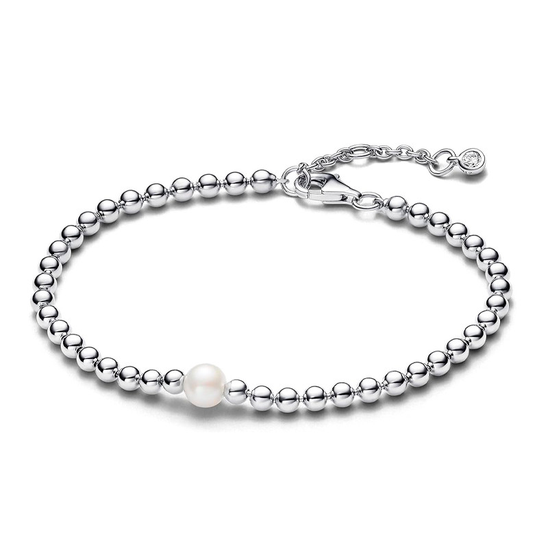 Pandora Silver Bracelets Beads And Cultured Freshwater Pearls Bracelet 593173C01