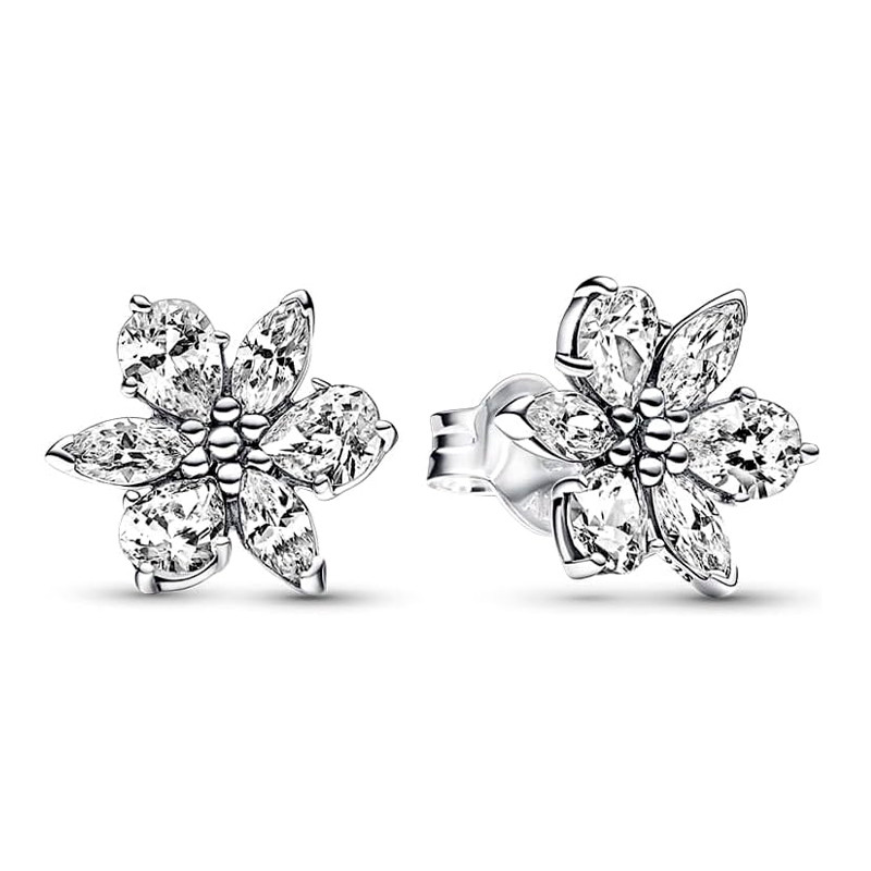 Pandora Silver Earrings Brilliant Herbarium Stud Earrings 292633C01