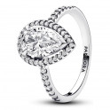 Grande bague halo brillant taille poire 193012C01