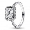 Bague Halo Rectangulaire Brillante 192391C01