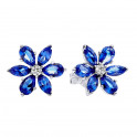 Boucles d'oreilles à tige herbier bleu vif 292407C01