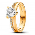 Bague Coeur Double Bande 163100C01