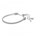 Pulseira Pandora Moments com corrente cravejada deslizante 593090C00