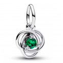 Charm Colgante Círculo Eternity Verde 793125C05