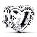 Filigree Heart Charm Family and Star 792829C00