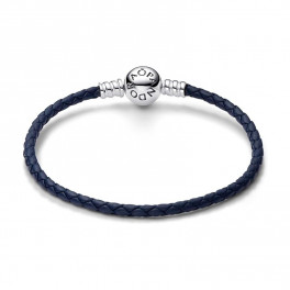 Bracciale Medico In Pelle Intrecciata Blu Con Simbolo Caduceo E Chiusura Magnetica - Regolabile Da 15.5 A 21.5 Cm - 3