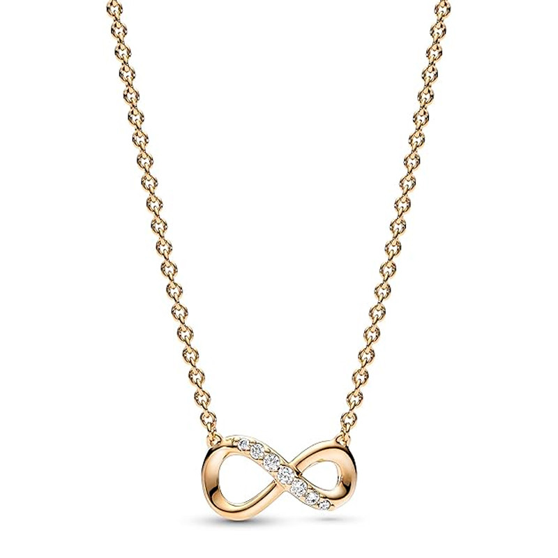 Pandora Gold Necklaces Shiny Infinity Necklace 368821C01