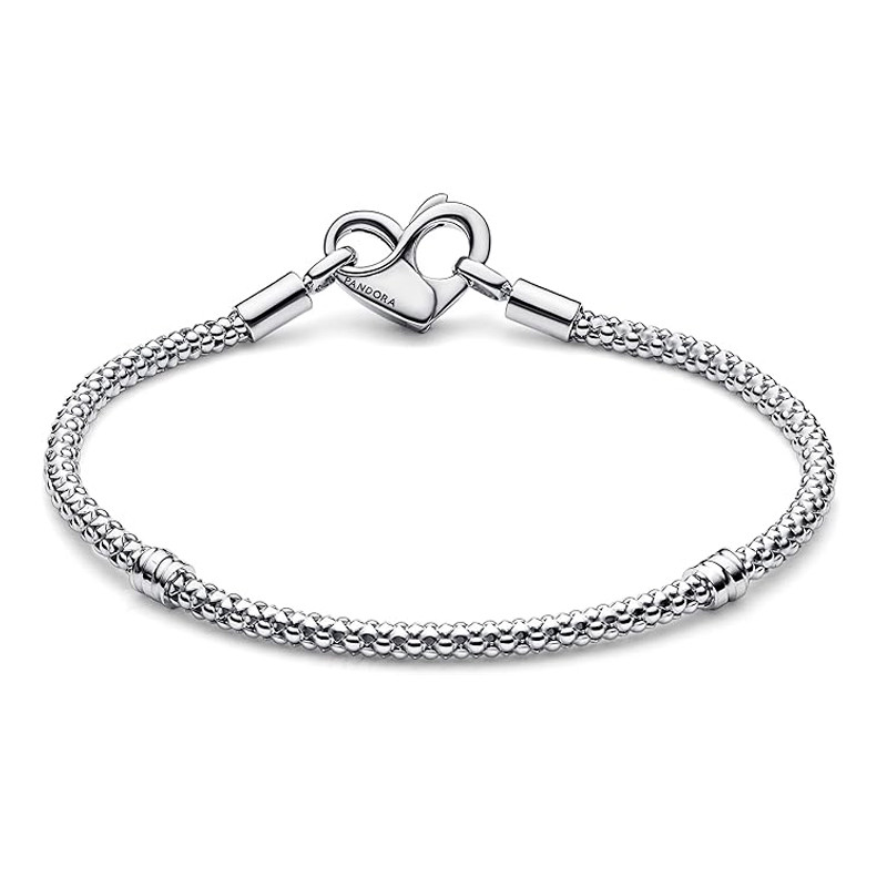 Pandora Silver Bracelets Moments Studded Chain Bracelet 592453C00
