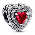 Bright Red Leveled Heart Charm 799218C02