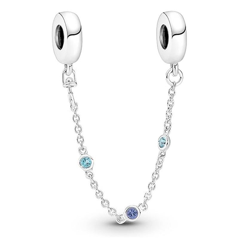Pandora Cadena de Seguridad Tres Gemas Azules 791688C01-05