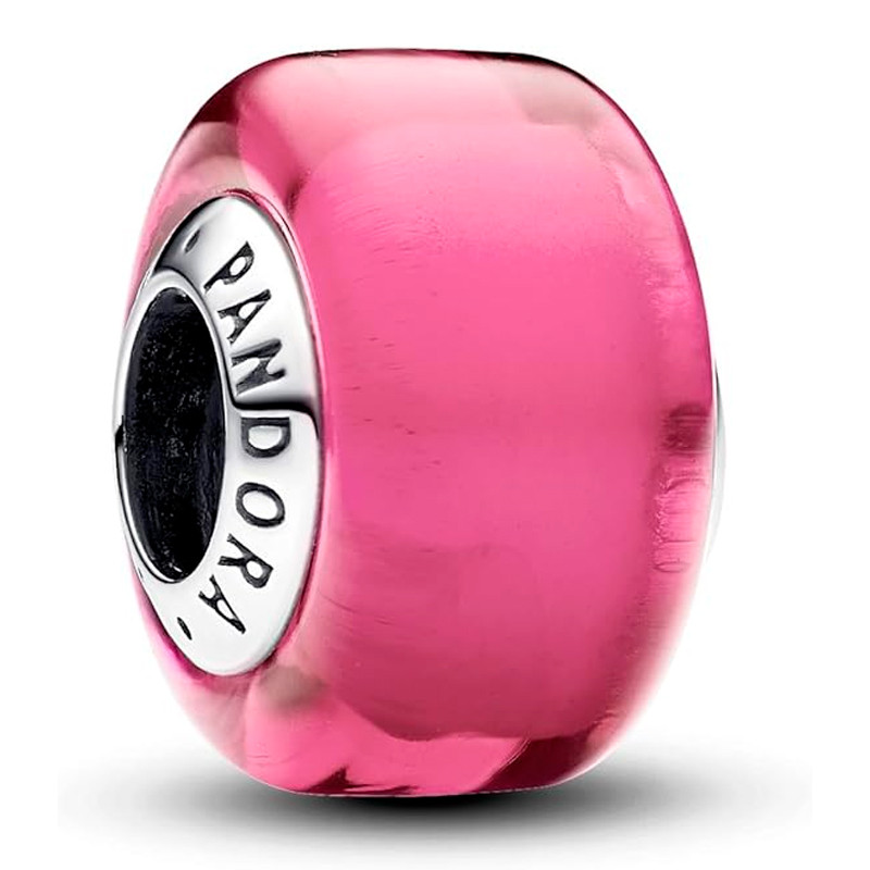 Pandora Charms Mini ciondolo in vetro di Murano rosa 793107C00