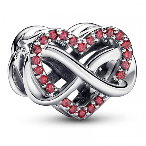 Bright Infinity Red Heart Charm 792246C01