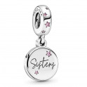 Breloque pendentif en argent sterling Sisters Forever 798012FPC