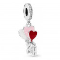 Heart Balloons Sterling Silver Pendant Charm 798076CZ