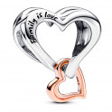 Two-Tone Filigree Infinity Heart Charm 782642C00