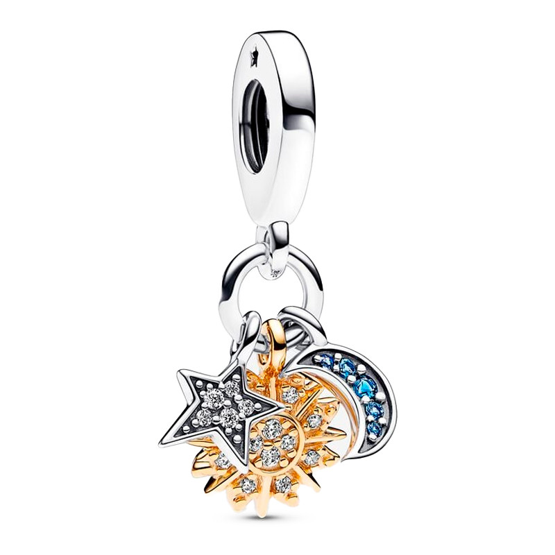 Pandora Gold/Silver Charms Triple Celestial Pendant Charm 762676C01