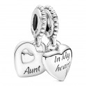 Aunt and Niece Heart Pendant Charm 799188C00