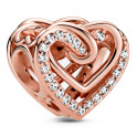 Intertwined Shiny Hearts Sterling Silver Charm 789270C01