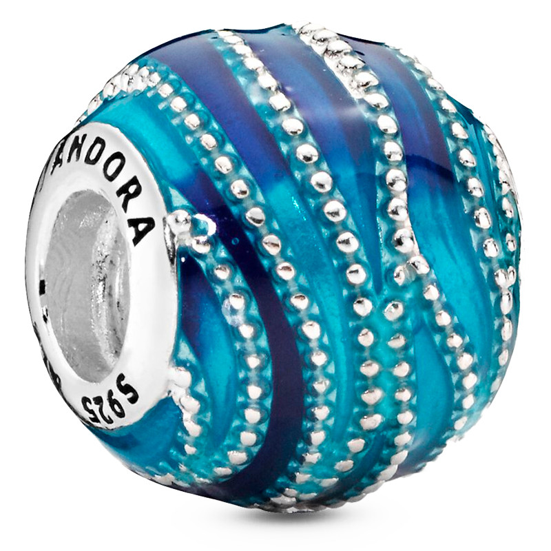 Pandora Charms Ciondolo in argento sterling Ricciolo blu 797012ENMX