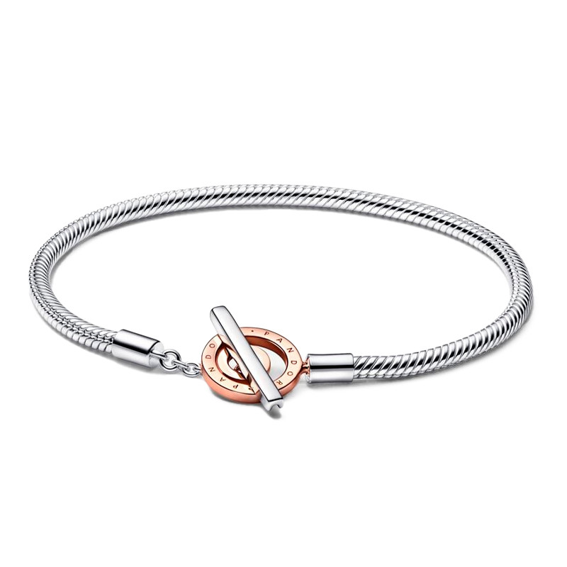 Pandora Bracciali Bracciale Pandora Moments Catena a serpente con chiusura a T 582309C00