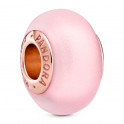 Matte Pink Murano Glass Charm 789421C00