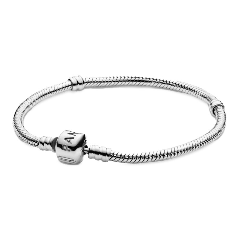 Pandora Pulsera de plata de ley y cierre Pandora en plata de ley 590702HV