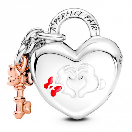 PANDORA Disney Mickey & Minnie Padlockチャーム 780109C01 Retired Pandora Disney Mickey and Minnie Mouse Padlock Charm