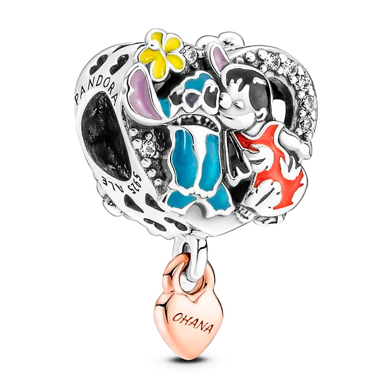 Pandora Charms Ciondolo Disney Lilo e Stitch Ohana 781682C01