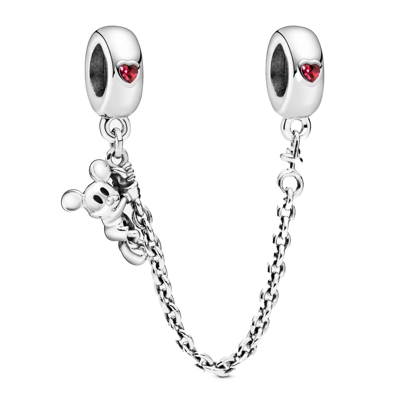 Pandora Silver Bracelets Mickey Climber Sterling Safety Chain 797173Czr