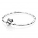 Bracelet Moments en Argent Massif Portrait de Minnie Brillante 597770CZ