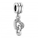 Breloque pendentif coeurs entrelacés 791242CZ