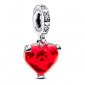 Disney Mickey und Minnie Mouse Kiss Murano Glas Anhänger Charm 792522C01