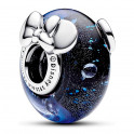 Disney Mickey Mouse et Minnie Mouse Breloque en verre de Murano bleu 792958C01