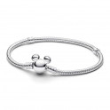 Pandora Moments Schlangenkettenarmband mit Disney Mickey Mouse-Verschluss 593061C00