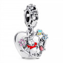 Disney Winnie l'ourson et porcelet double pendentif charm 792214C01