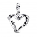 Charm de Medallón Corazón Alambre de Pandora ME 792526C00