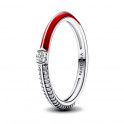 Anillo Dual Rojo y Pavé de Pandora ME 192528C01