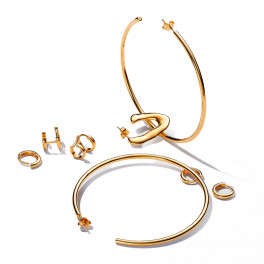 Orecchini A Cerchio Huggie Donna Placcati Oro 18k Con Smalto Colorato - Ipoallergenici, Piccoli Gioielli Per Ogni Giorno, Verde E Rosa