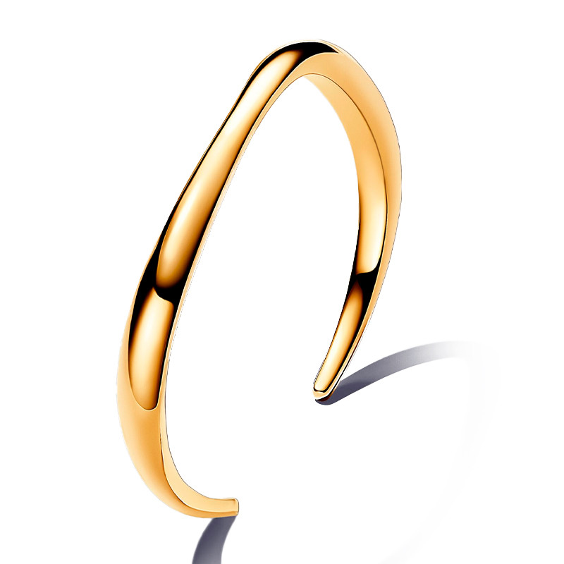 Pandora Gold Bracelets Open Rigid Bracelet Organic Shape 563310C00