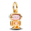 Pendentif Charm Visage de Robot Rotatif 763441C01