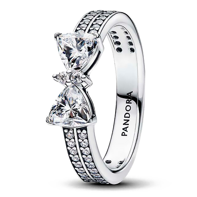 Pandora Silver Rings Shiny Bow Ring 193552C01