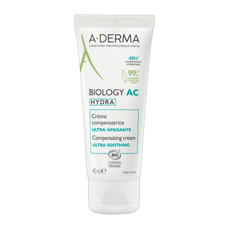 A-Derma Women's Cream Face Skin Care Biology Ac Hydra Compensating Moisturizing