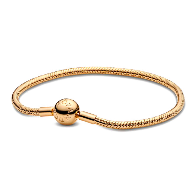 Pandora Gold Bracelets Moments Snake Chain Design Bracelet 568748C00